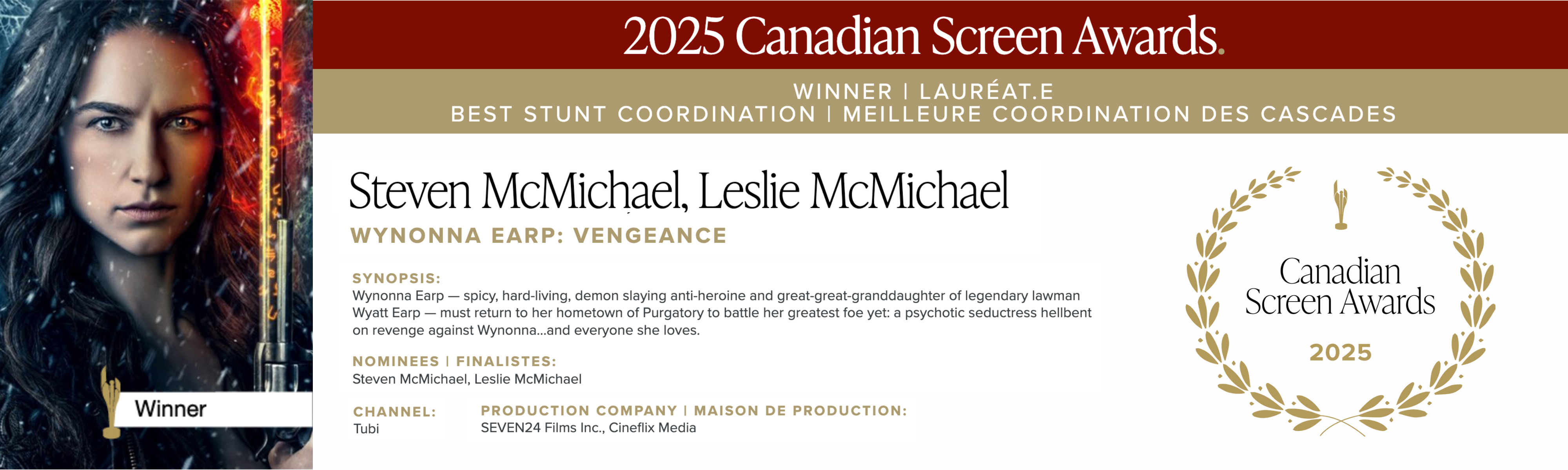 2025 Canadian Screen Awards - StuntList